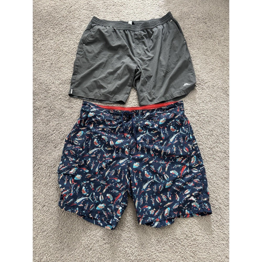 Tommy Bahama Men's XXL Swim Trunks Set Of 2  EUC